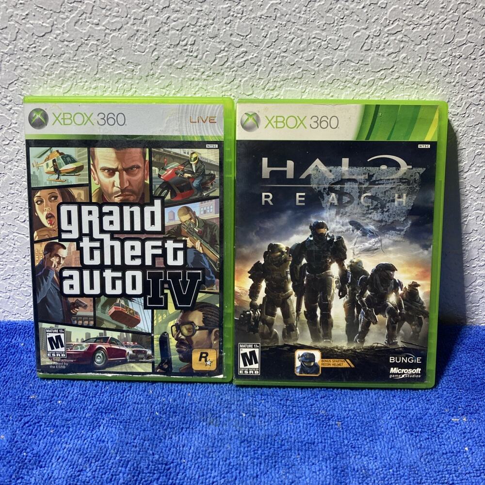 Grand Theft Auto IV & Halo Reach Xbox 360 Game Bundle